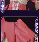 Identity V Game Cheerleader Lily Barrier Cosplay Costume Women Pink Dress Wig Anime Role Play Outfit Halloween Party Clothing - Tophatter Daily Deals