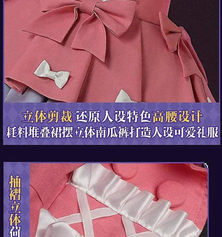 Identity V Game Cheerleader Lily Barrier Cosplay Costume Women Pink Dress Wig Anime Role Play Outfit Halloween Party Clothing - Tophatter Daily Deals