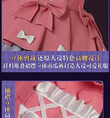Identity V Game Cheerleader Lily Barrier Cosplay Costume Women Pink Dress Wig Anime Role Play Outfit Halloween Party Clothing - Tophatter Daily Deals