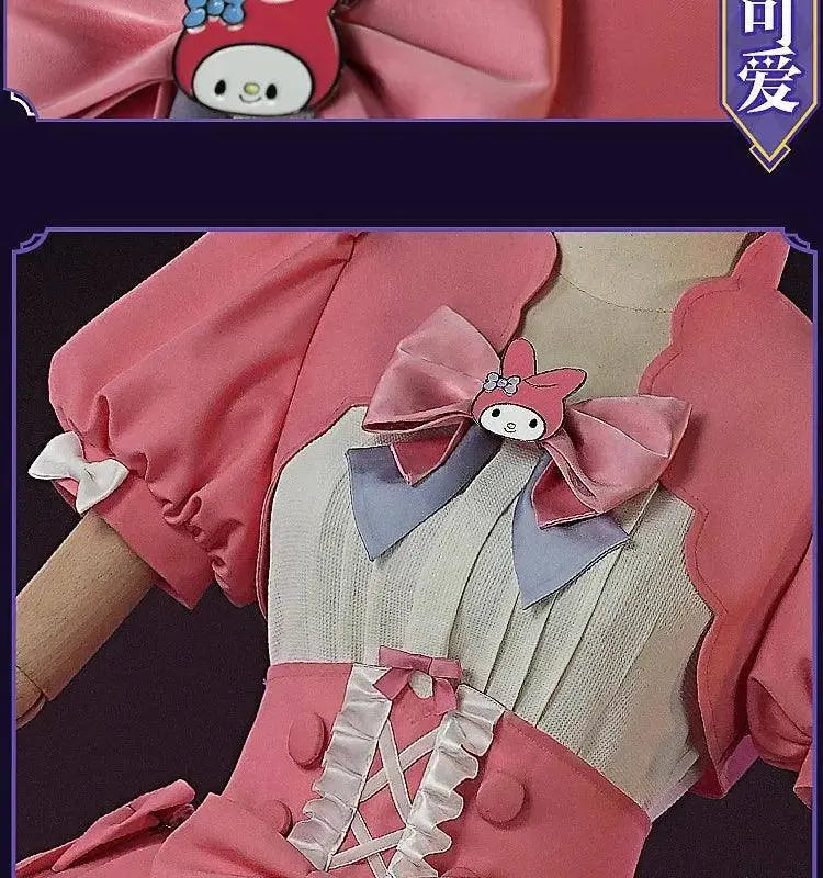 Identity V Game Cheerleader Lily Barrier Cosplay Costume Women Pink Dress Wig Anime Role Play Outfit Halloween Party Clothing - Tophatter Daily Deals