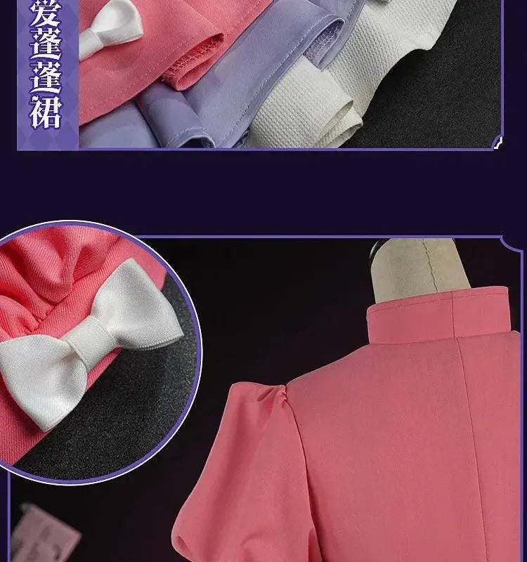 Identity V Game Cheerleader Lily Barrier Cosplay Costume Women Pink Dress Wig Anime Role Play Outfit Halloween Party Clothing - Tophatter Daily Deals