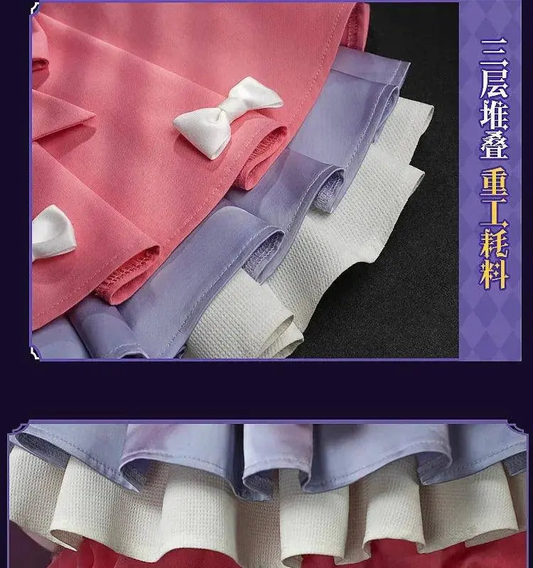 Identity V Game Cheerleader Lily Barrier Cosplay Costume Women Pink Dress Wig Anime Role Play Outfit Halloween Party Clothing - Tophatter Daily Deals