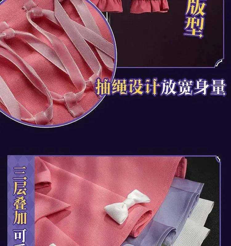 Identity V Game Cheerleader Lily Barrier Cosplay Costume Women Pink Dress Wig Anime Role Play Outfit Halloween Party Clothing - Tophatter Daily Deals