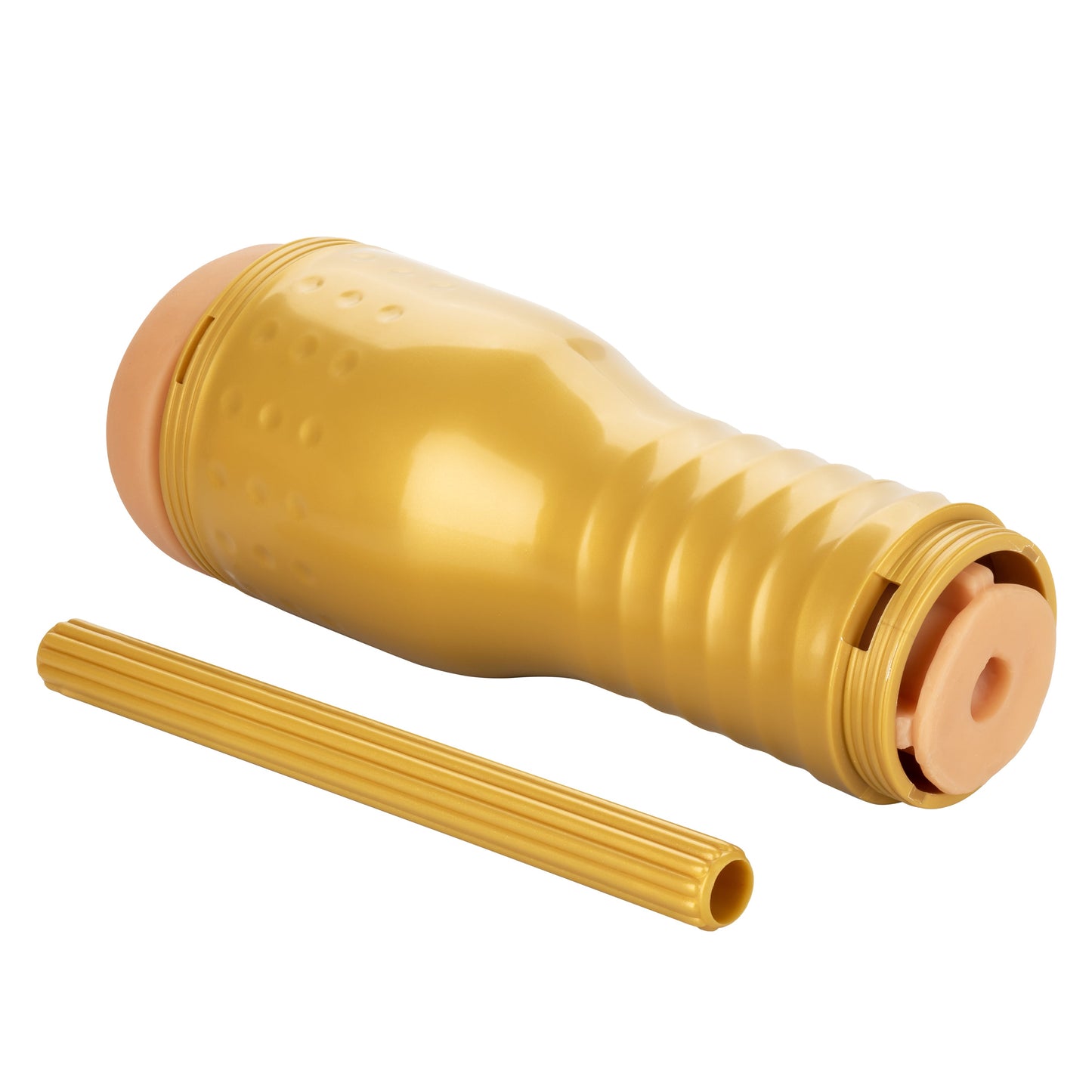 Private Tube Personal Trainer Tub Gold Real Skin TPR Suction Masturbator Sleeve > Sex Toys For Men > Masturbators > Manual - Tophatter Daily Deals
