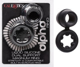 Alpha Liquid Silicone Dual Magnum Ring Black Stretchy Comfortable Size > Cock Ring > Sling - Tophatter Daily Deals