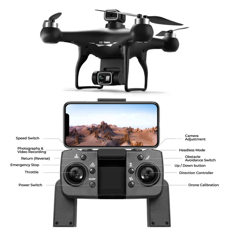 4K UHD Camera Drone GPS WiFi FPV Professional Aerial - Tophatter Daily Deals