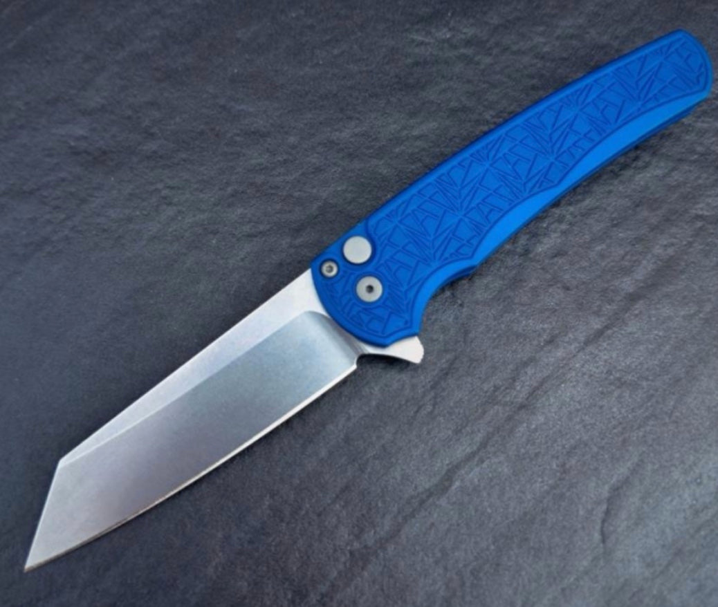Pro-Tech Knives Malibu Flipper - Blue "Nexus" Since 1999 Handle - CPM-Magnacut Blade - 5405-Blue-NEXUS Folding Knives - Tophatter Daily Deals