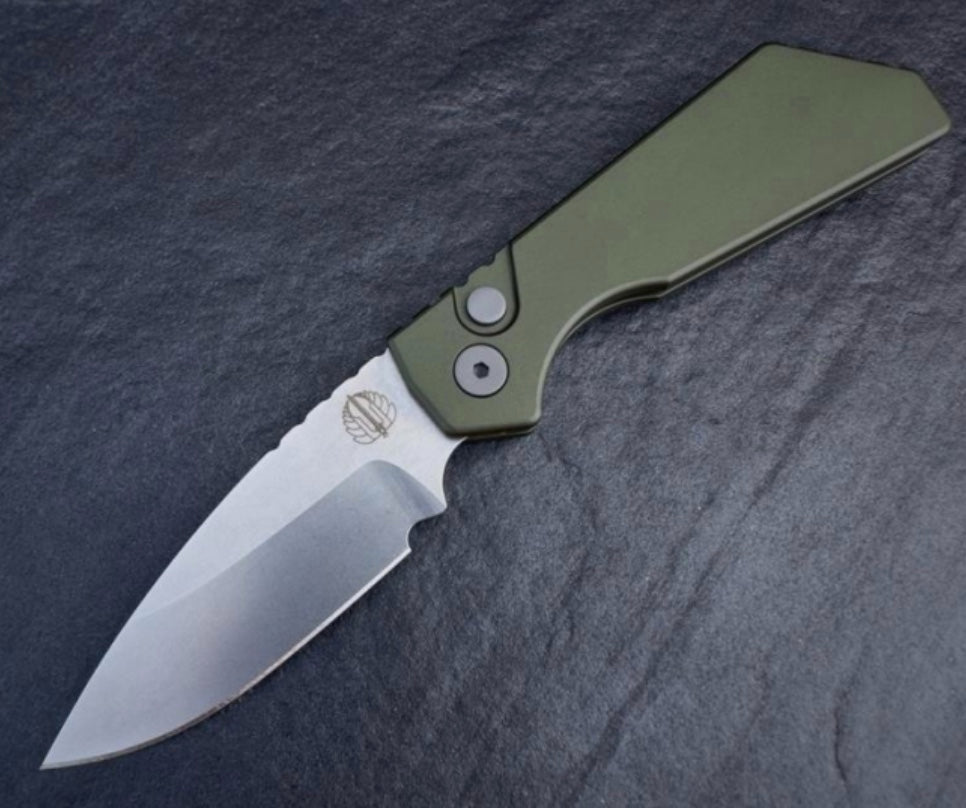 Pro-Tech Knives Strider PT+ Automatic - OD Gren Handle - CPM-Magnacut Blade Automatic Knives - Tophatter Daily Deals