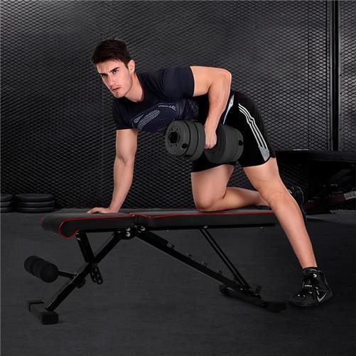 Foldable Sit Up Bench - Adjustable Sit Up Weight Bench Foldable Strength Training Gym Exercise & Fitness - Tophatter Daily Deals