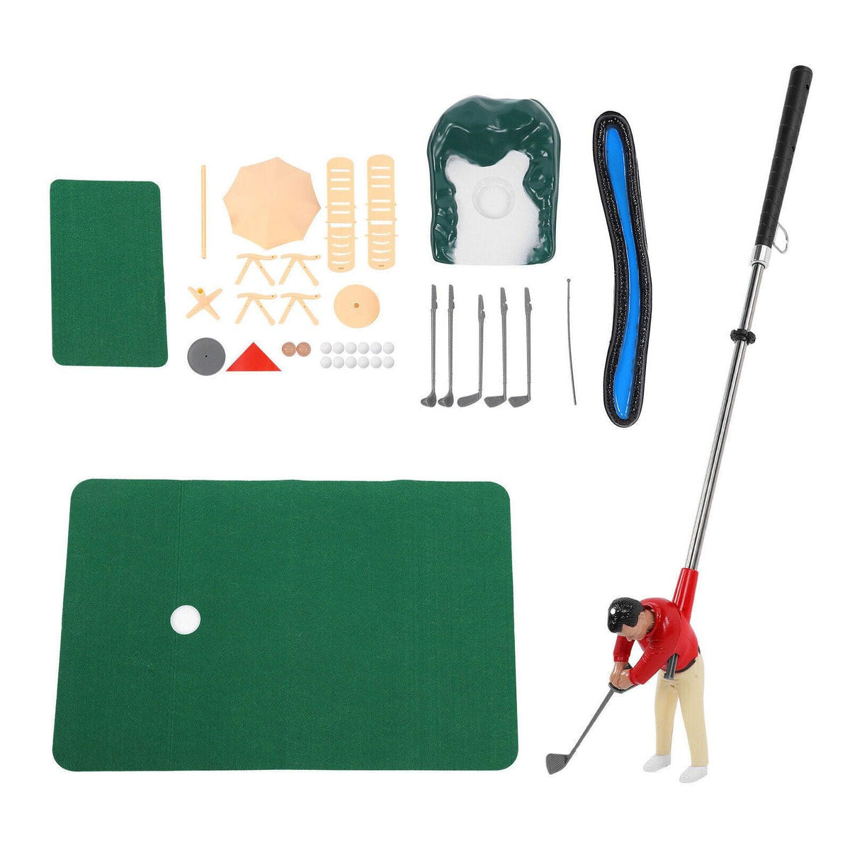 Golf Toy Set - Indoor Mini Golf Set, Indoor Mini Golfing Game Kit Golfs Toy Set with Green Pad Putter Ball Chairs Gifts Golf - Tophatter Daily Deals