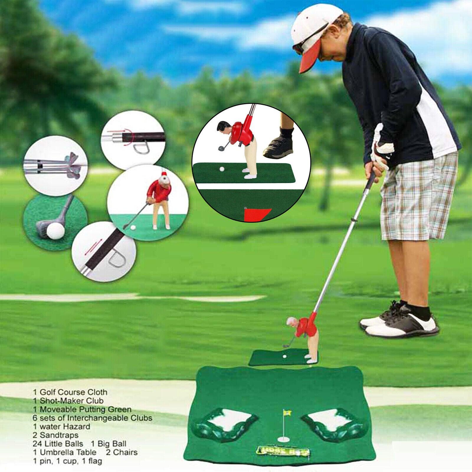 Golf Toy Set - Indoor Mini Golf Set, Indoor Mini Golfing Game Kit Golfs Toy Set with Green Pad Putter Ball Chairs Gifts Golf - Tophatter Daily Deals