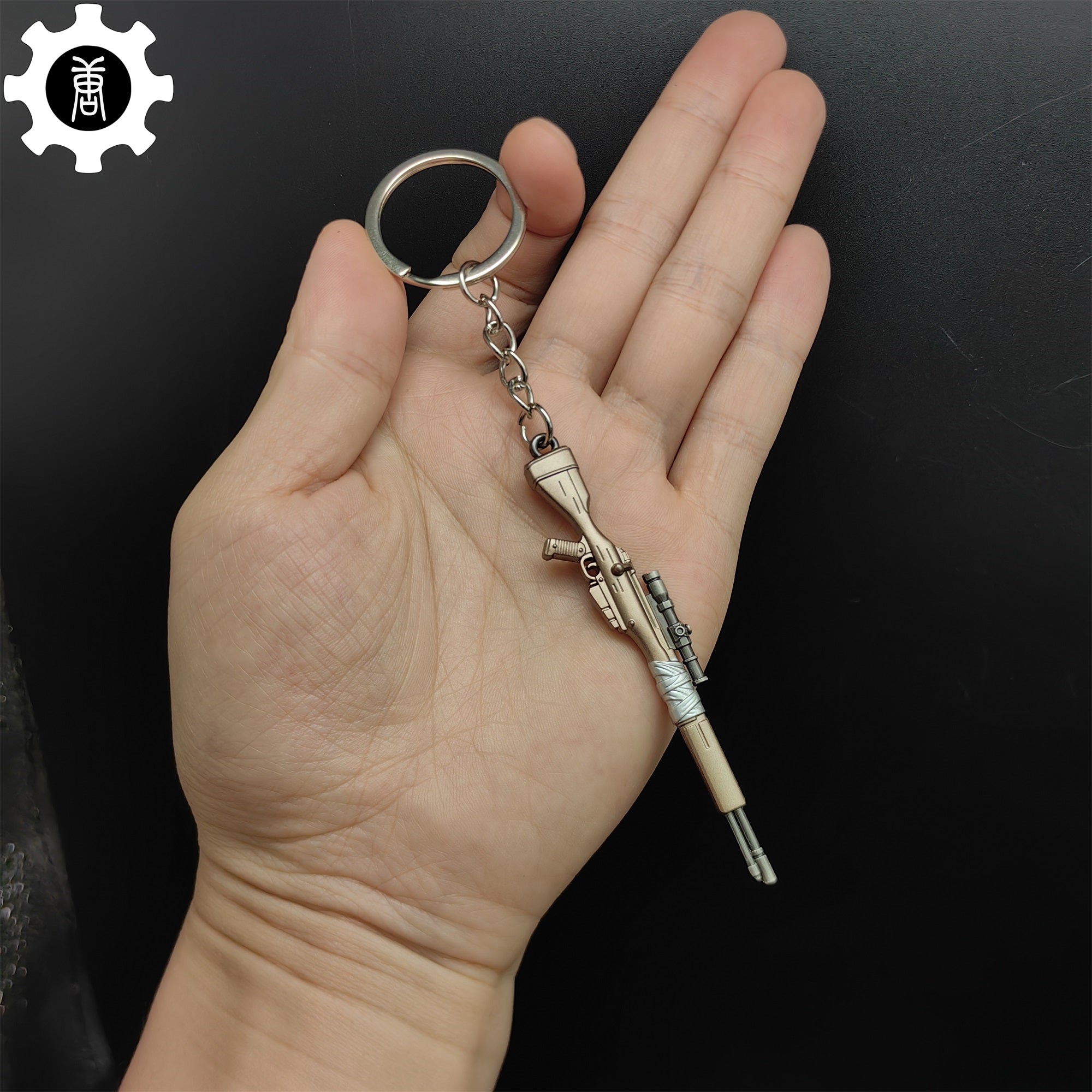 Mini Infantry Operator Gun Keychain Metal Pendant - Tophatter Daily Deals