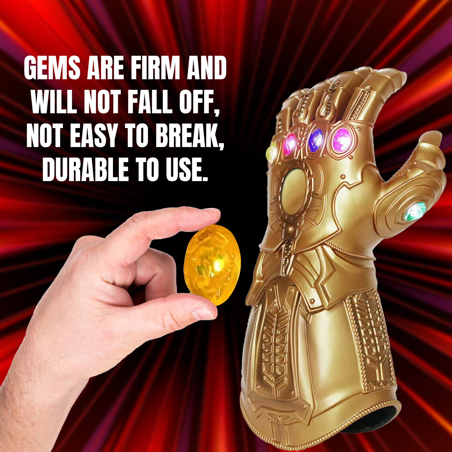 Thanos Infinity Gauntlet – Avengers LED Light Thanos Glove Movable Fingers Cosplay Prop Sports Toys - Tophatter Daily Deals