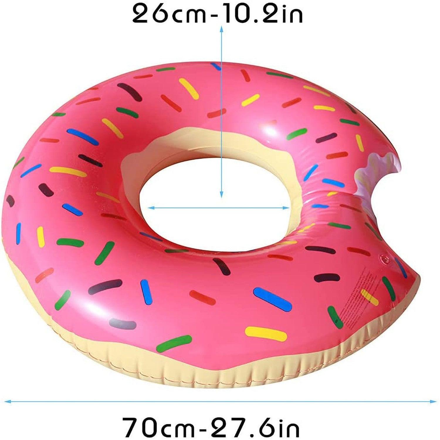 Inflatable Donut Ring - Inflatable Donut Tube Float Pool Toy Swim Rings, Swimming Rings Tubes for Swimming, Swim Raft, Summer Beach Games Swimming - Tophatter Daily Deals