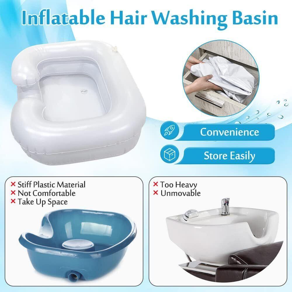 Inflatable Hair Washing Basin - Portable Shampoo Basin Hair Care - Tophatter Daily Deals