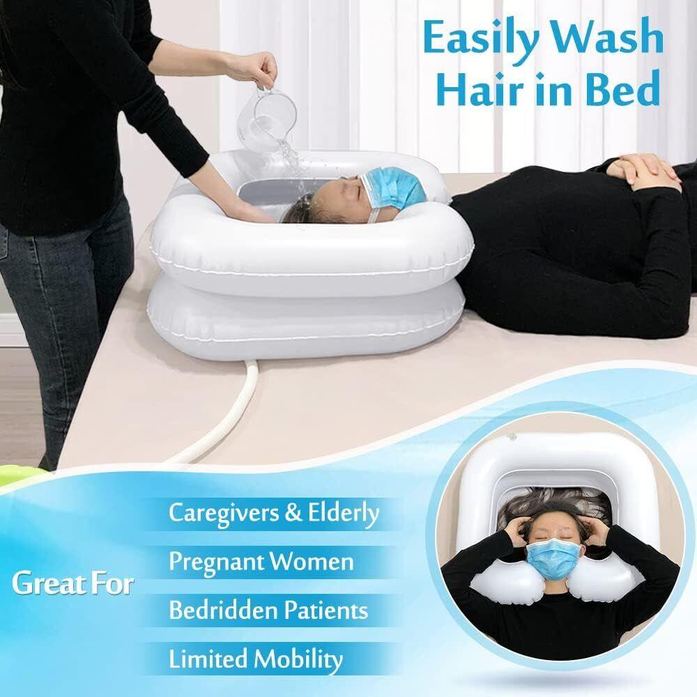 Inflatable Hair Washing Basin - Portable Shampoo Basin Hair Care - Tophatter Daily Deals