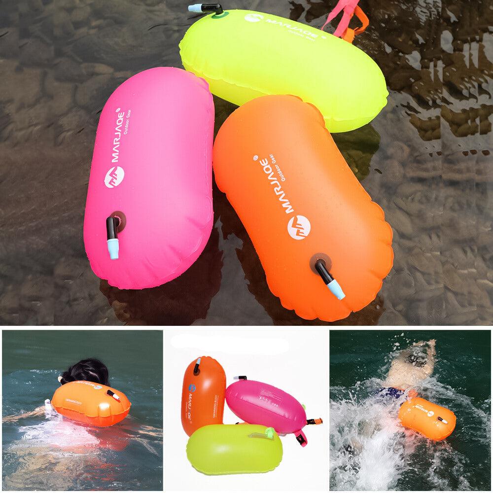 Best Waterproof Bag For Swimming - Inflatable Open Water Swim Buoy Air Bag Device Pool Buoy Tow Float Bag Swimming Swimming - Tophatter Daily Deals
