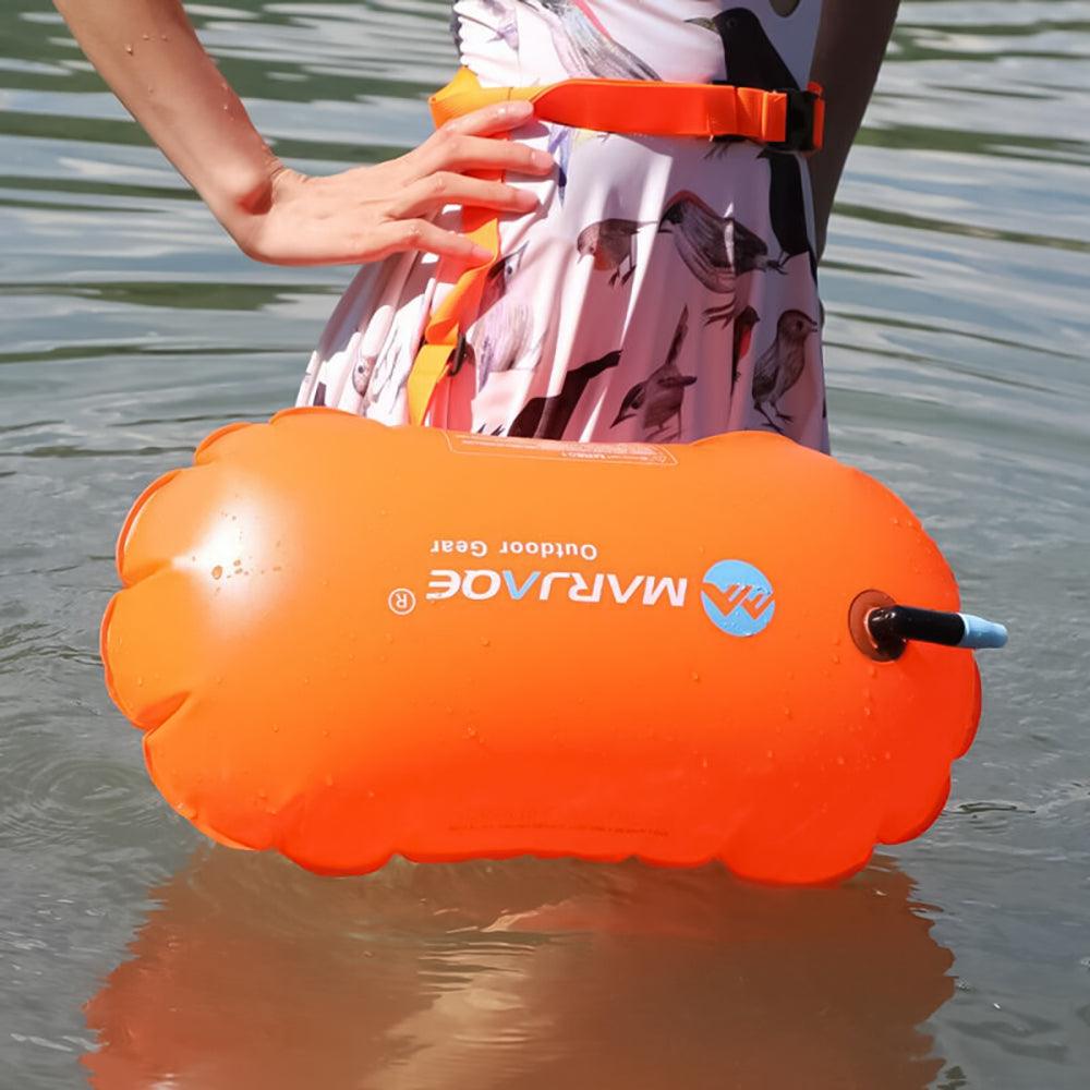 Best Waterproof Bag For Swimming - Inflatable Open Water Swim Buoy Air Bag Device Pool Buoy Tow Float Bag Swimming Swimming - Tophatter Daily Deals