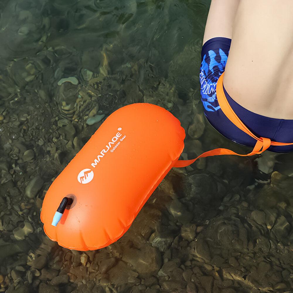 Best Waterproof Bag For Swimming - Inflatable Open Water Swim Buoy Air Bag Device Pool Buoy Tow Float Bag Swimming Swimming - Tophatter Daily Deals