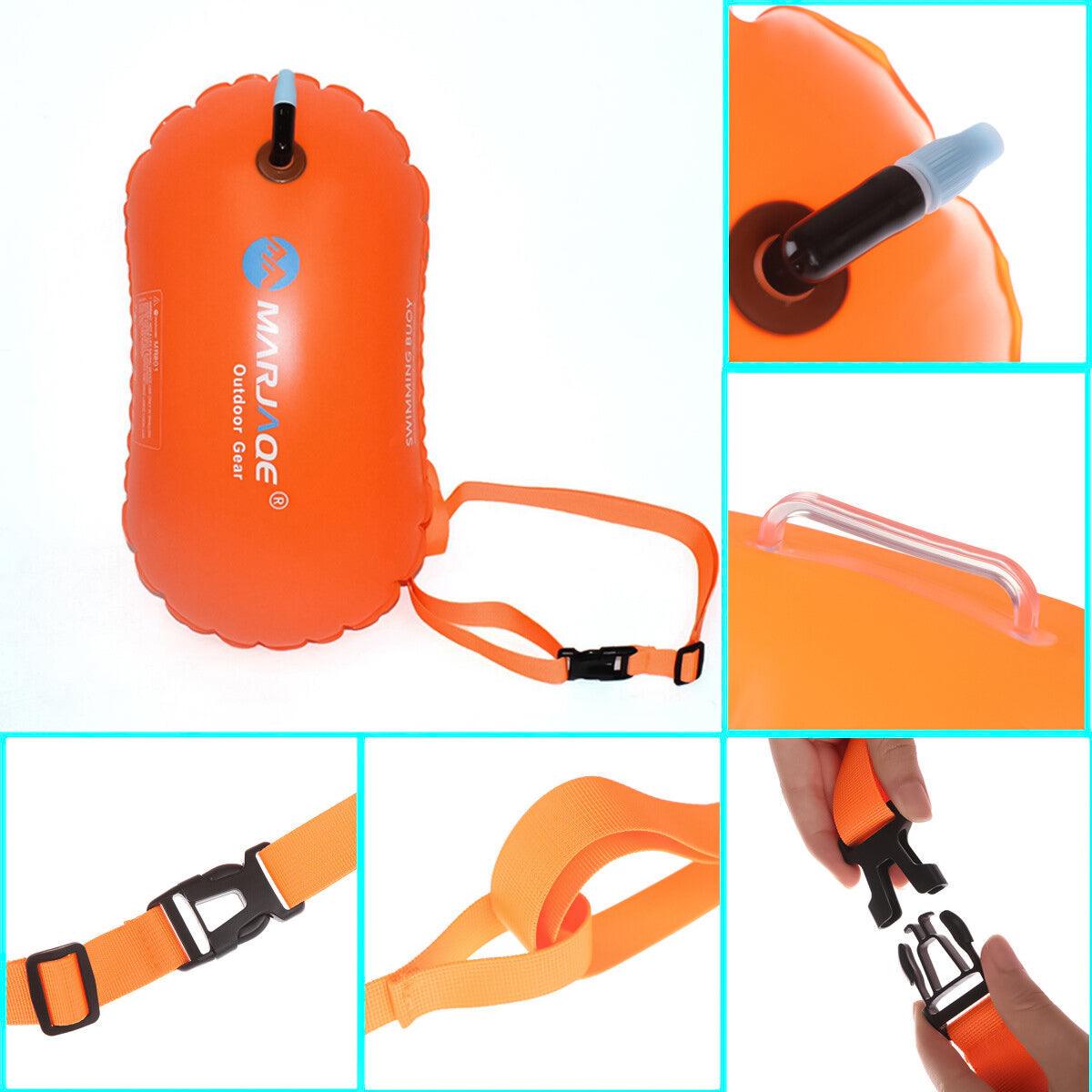 Best Waterproof Bag For Swimming - Inflatable Open Water Swim Buoy Air Bag Device Pool Buoy Tow Float Bag Swimming Swimming - Tophatter Daily Deals
