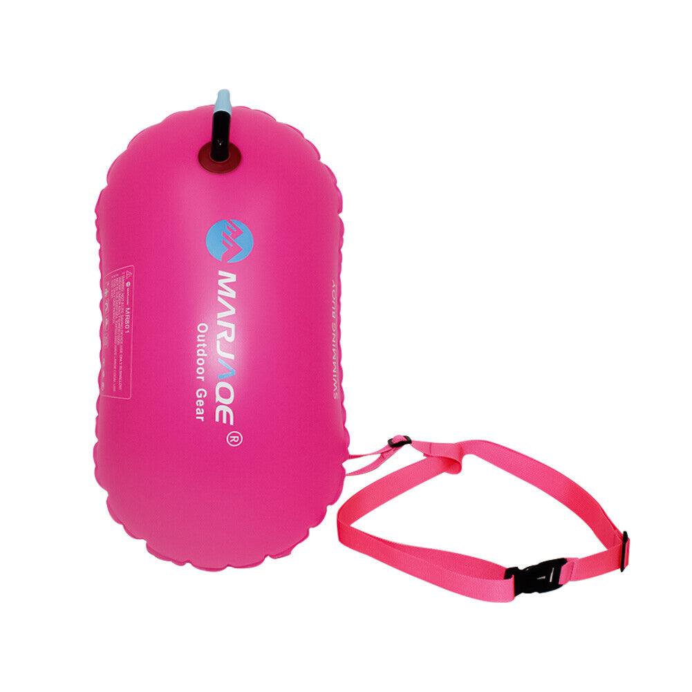 Best Waterproof Bag For Swimming - Inflatable Open Water Swim Buoy Air Bag Device Pool Buoy Tow Float Bag Swimming Pink A Swimming - Tophatter Daily Deals