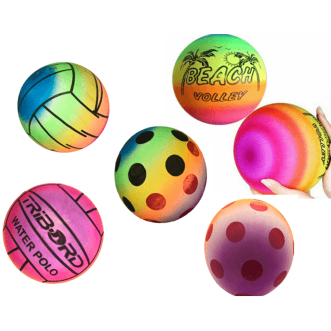 Inflatable Beach Ball - Outdoor Beach Volley Ball Pool Ball Rainbow Sports & Outdoor - Tophatter Daily Deals