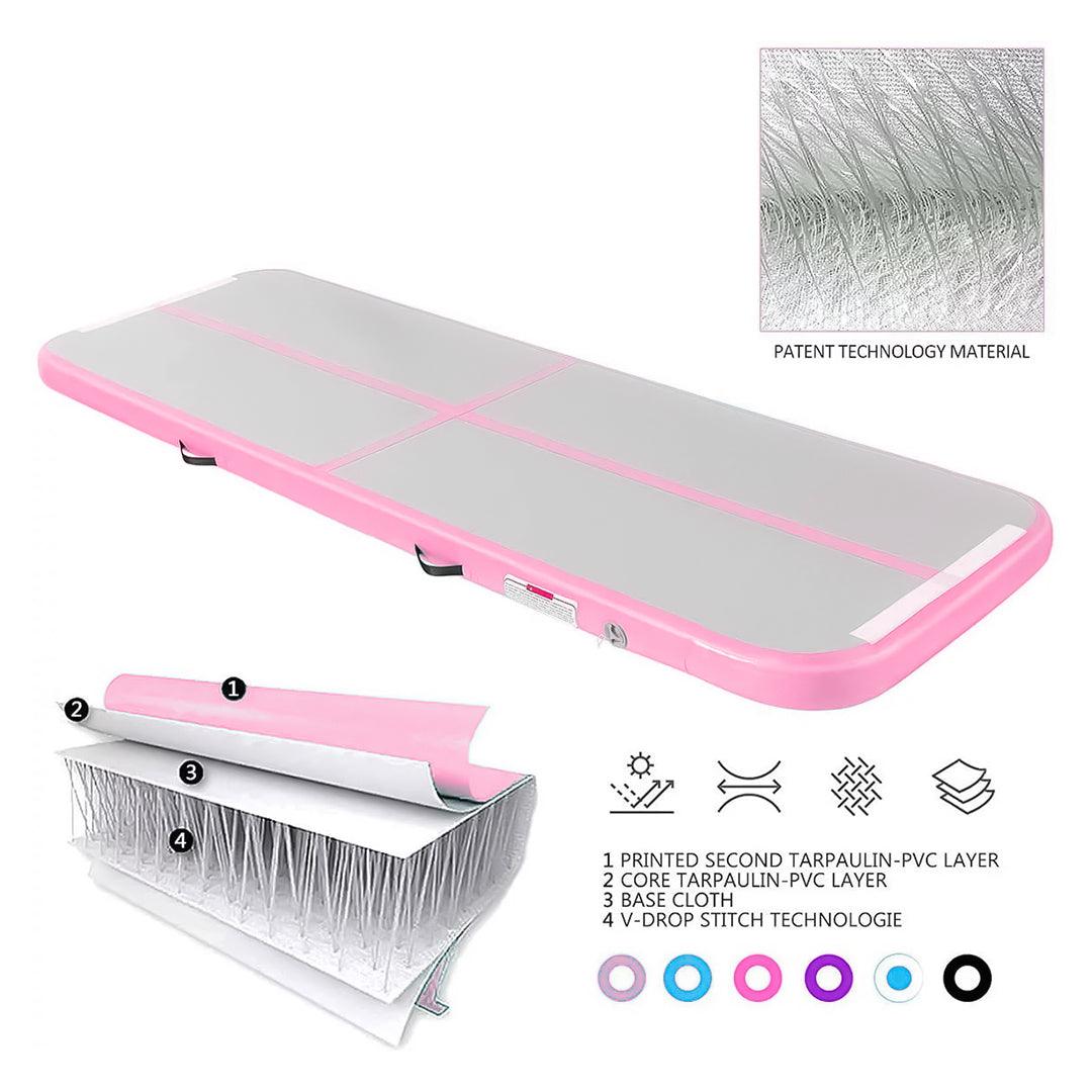 Inflatable Tumbling Mats - 10fit Air Track Mat Gymnastics Mat Inflatable Tumbling Mat with Electric Pump UK Exercise & Fitness - Tophatter Daily Deals