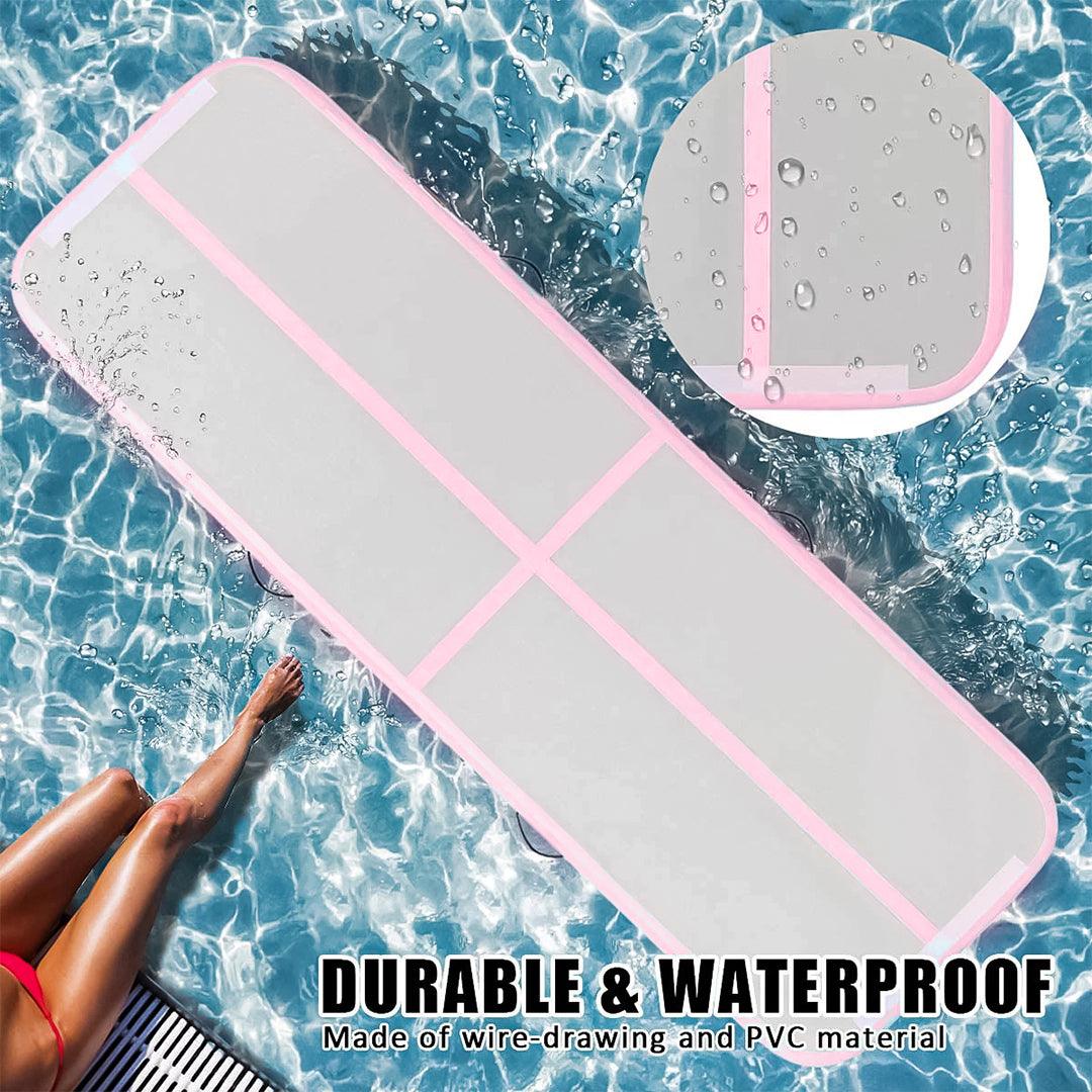 Inflatable Tumbling Mats - 10fit Air Track Mat Gymnastics Mat Inflatable Tumbling Mat with Electric Pump UK Exercise & Fitness - Tophatter Daily Deals