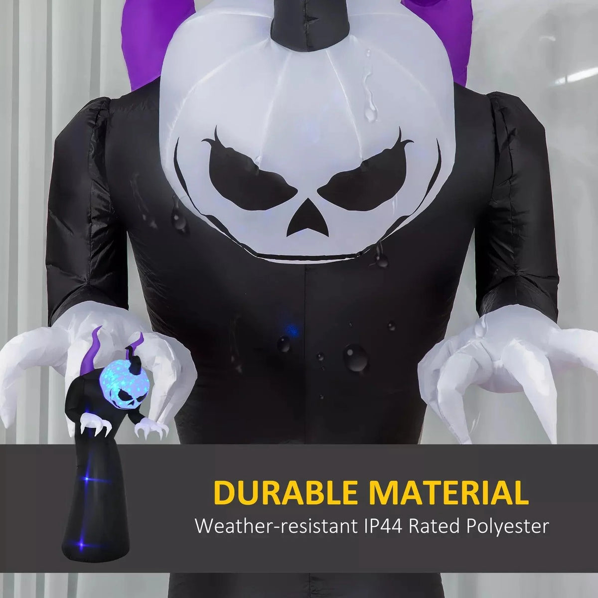 Inflatable Pumpkin Man - 2.1m Inflatable Pumpkin Ghost Head Monster Vampire 6 LED Halloween Blow Up Yard Holiday Decoration Festive & Franchise - Tophatter Daily Deals