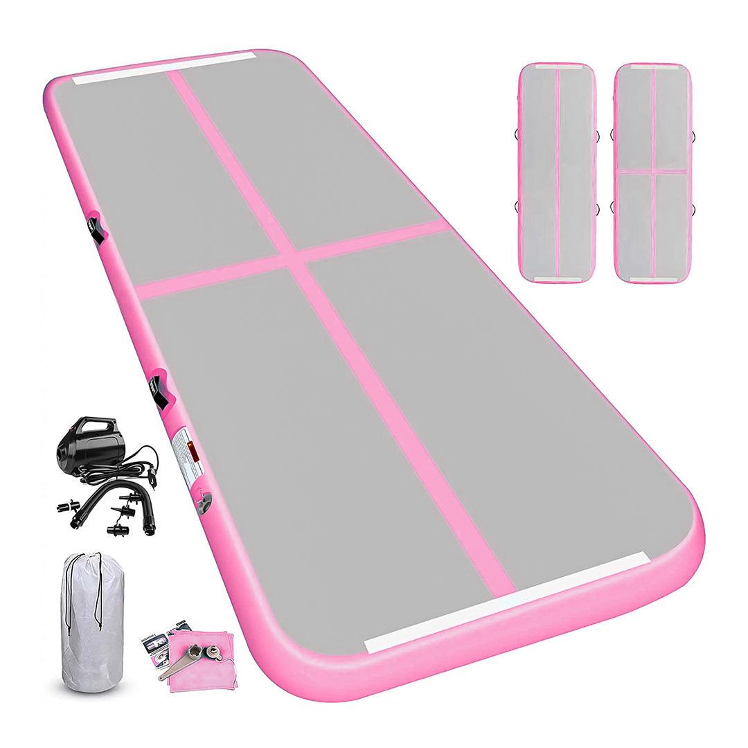 Inflatable Tumbling Mats - 10fit Air Track Mat Gymnastics Mat Inflatable Tumbling Mat with Electric Pump UK Exercise & Fitness - Tophatter Daily Deals