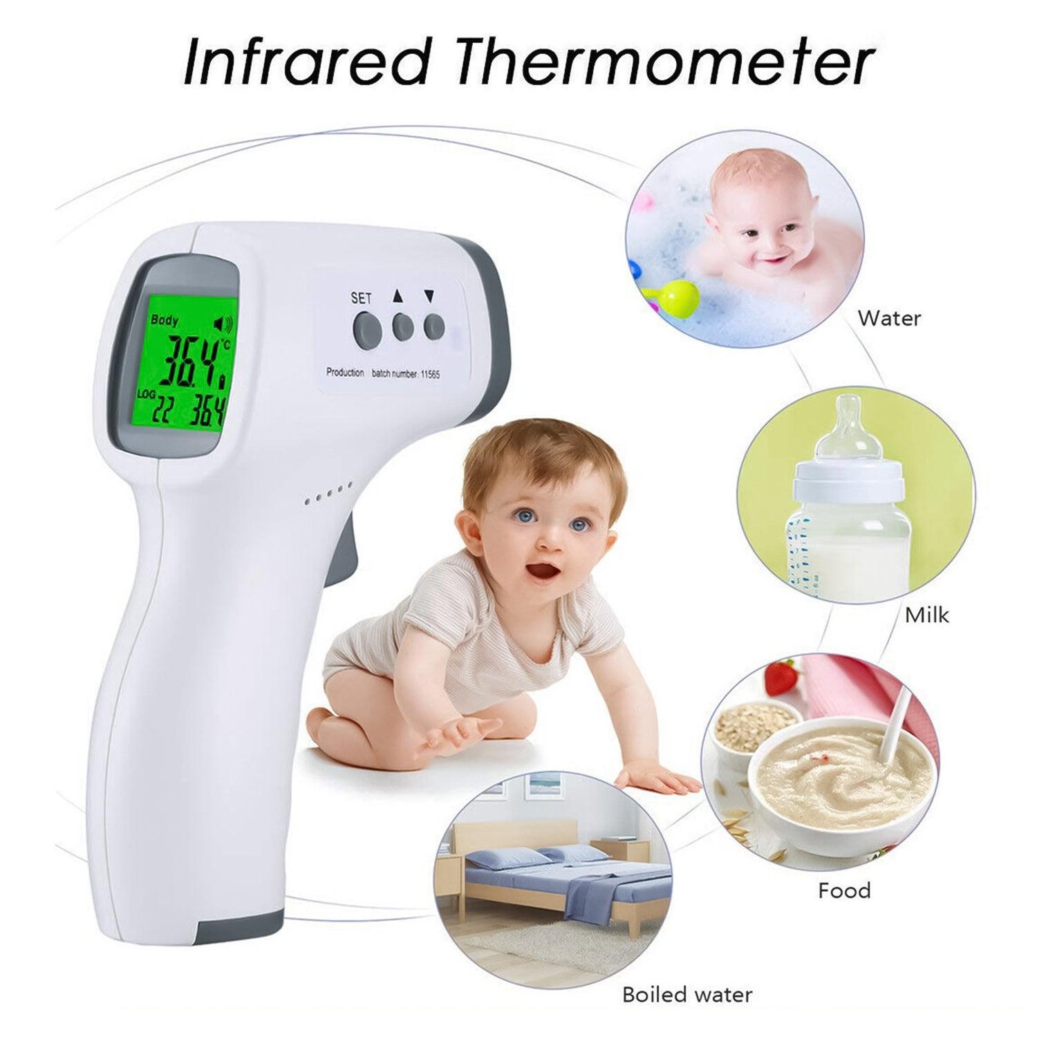 Best Thermometer UK - Infrared Digital Non-Contact Forehead Thermometer Exercise & Fitness - Tophatter Daily Deals