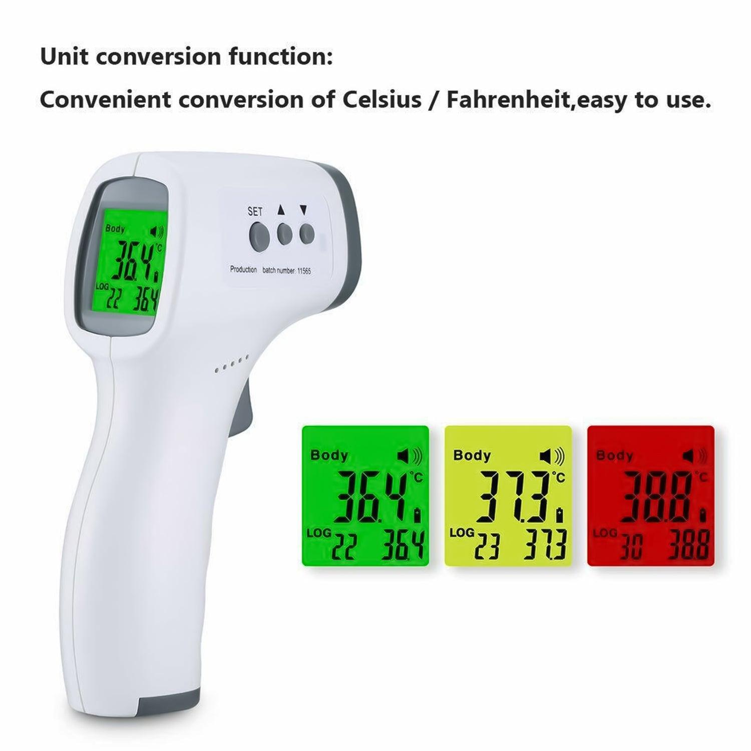 Best Thermometer UK - Infrared Digital Non-Contact Forehead Thermometer Exercise & Fitness - Tophatter Daily Deals