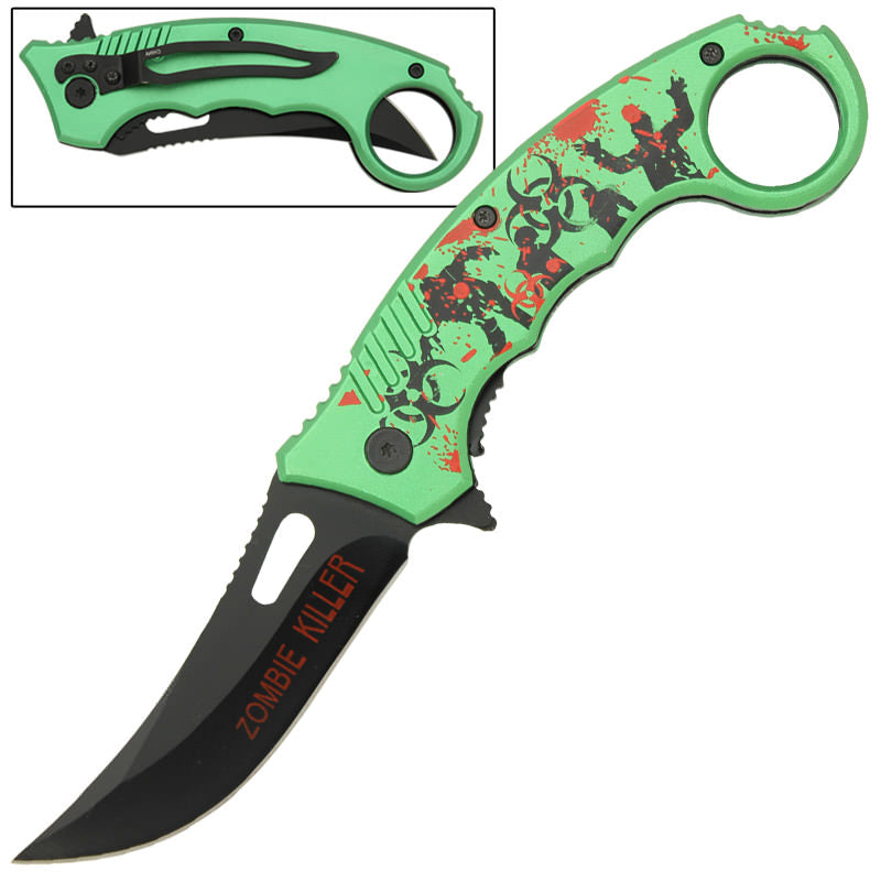 Speed Assisted Opening Knife Zombie Killer Karambit - TOPHATTER'S ARMORY DEALS Collectible Weapons - Tophatter Daily Deals