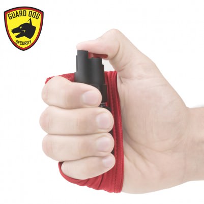 InstaFire Red Personal Defense Pepper Spray 1/2 oz With Activewear Hand Sleeve - TOPHATTER'S ARMORY DEALS Collectible Weapons - Tophatter Daily Deals