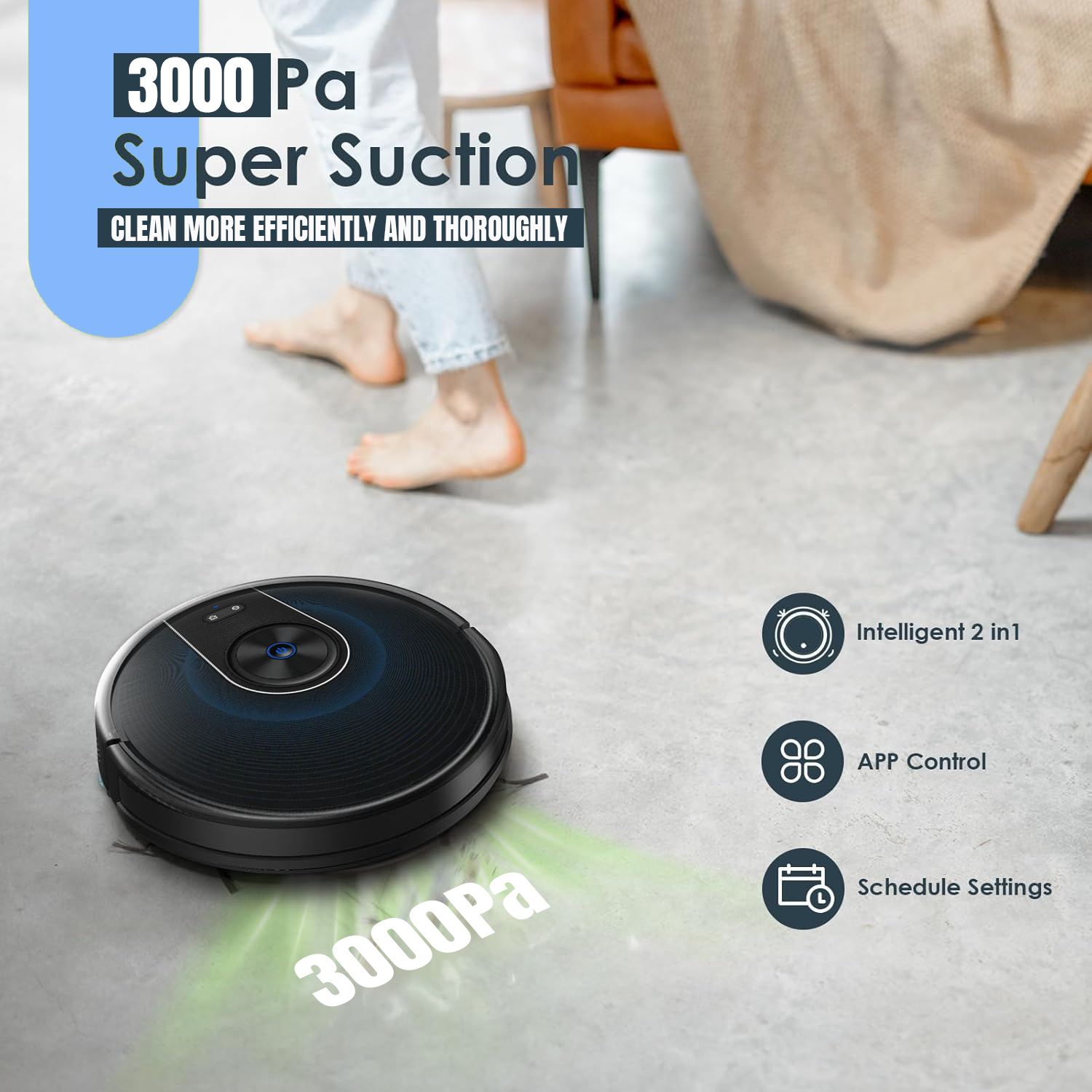 Robot Vacuum Cleaner – Smart Auto Cleaning with WiFi App, Mapping & Strong Suction Vacuum Cleaners - Tophatter Daily Deals