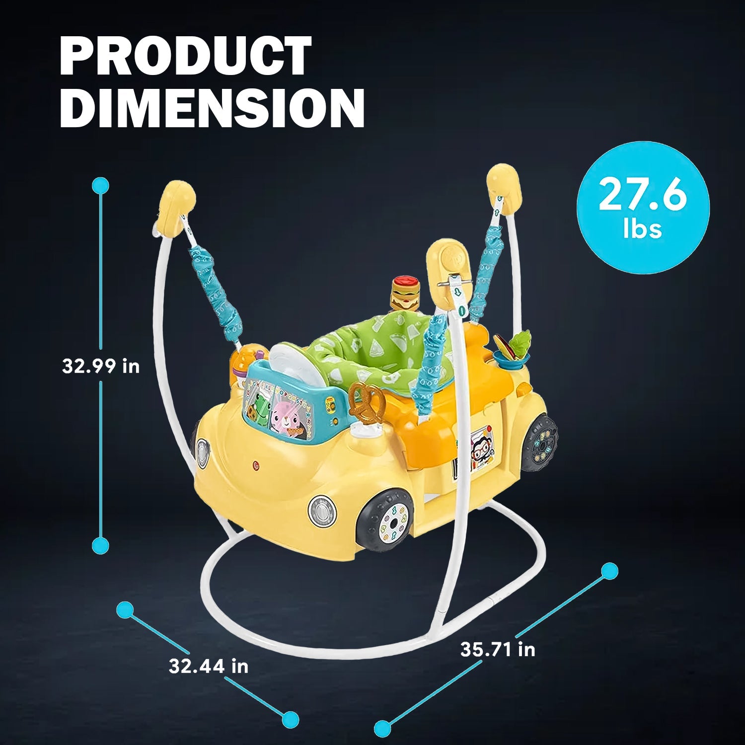 Servin Up Fun Jumperoo - Fisher 2 in 1 Activity Centre Baby Food Truck Bouncer Servin Up Fun Jumperoo - Tophatter Daily Deals