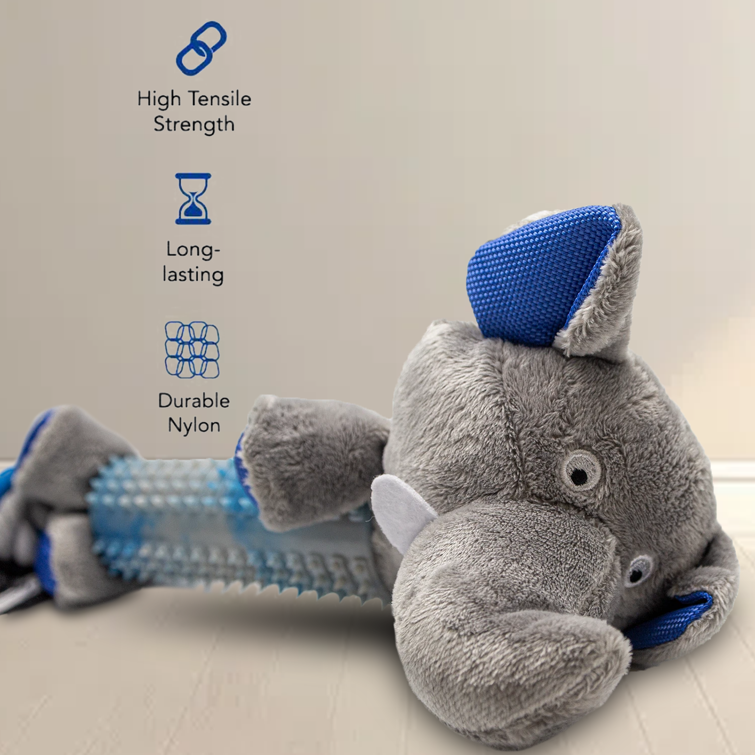 Dog Squeaky Toy – 2x Interactive Pet Chew Toys Animal Pet Plush Squeaker Dog Play Pal Roxy Pet Toy pet - Tophatter Daily Deals