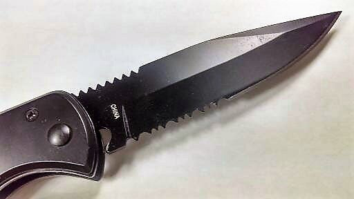 Intimidator Rosewood Grip Automatic Knife Serrated w/ Saftey Lock Knife-Auto - Tophatter Daily Deals
