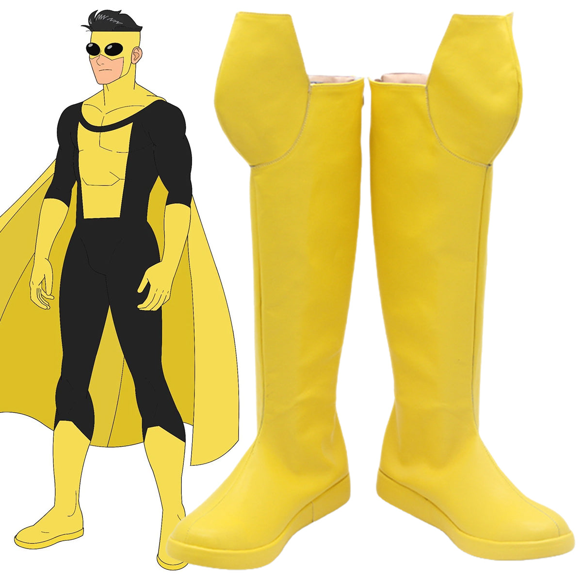 Invincible Season 2 Sinister Mark Grayson Yellow Shoes Cosplay Boots Shoes/Boots - Tophatter Daily Deals