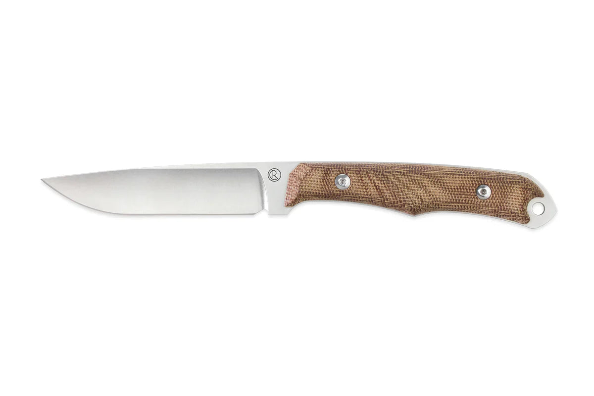 Chris Reeve Knives Inyoni - Natural Canvas Micarta Handle - Black Sheath - INY-1001 Fixed Blade - Tophatter Daily Deals
