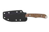 Chris Reeve Knives Inyoni - Natural Canvas Micarta Handle - Black Sheath - INY-1001 Fixed Blade - Tophatter Daily Deals