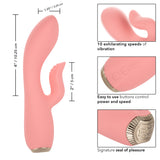 Uncorked Zinfandel Pink Dual Massager with Textured Teaser and 10 Speeds Silicone Vibrator > Vibrators > Ladies > Rabbit - Tophatter Daily Deals