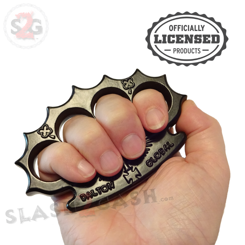 Dalton Global Brass Knuckles Live Free or Die Free Paperweight - Black Belt Buckle - Tophatter Daily Deals