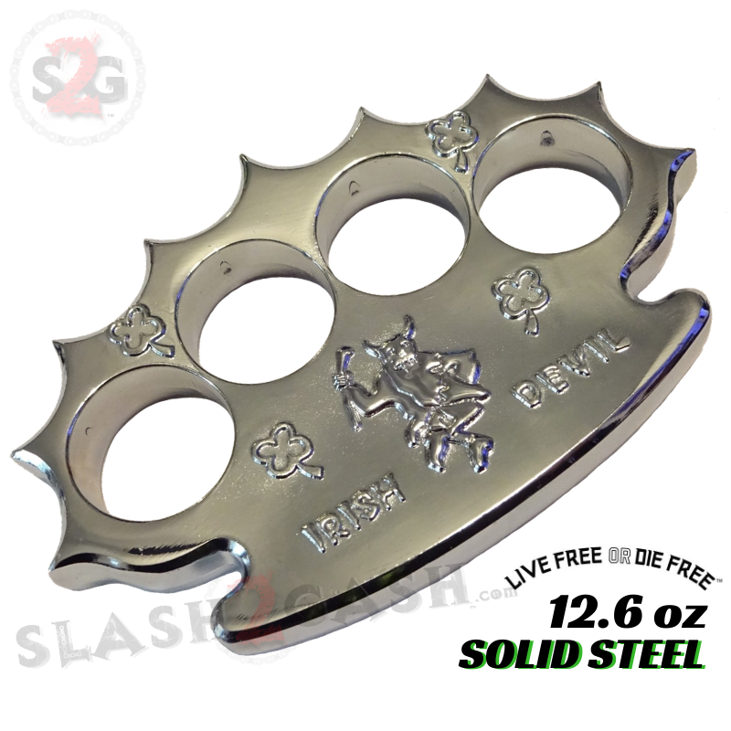Dalton Global Brass Knuckles Live Free or Die Free Paperweight - Silver Belt Buckle - Tophatter Daily Deals
