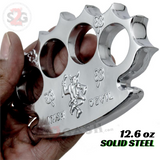 Irish 2 The Max Rob Dalton Knuckles Spiked Paperweight - Silver Belt Buckle - Tophatter Daily Deals