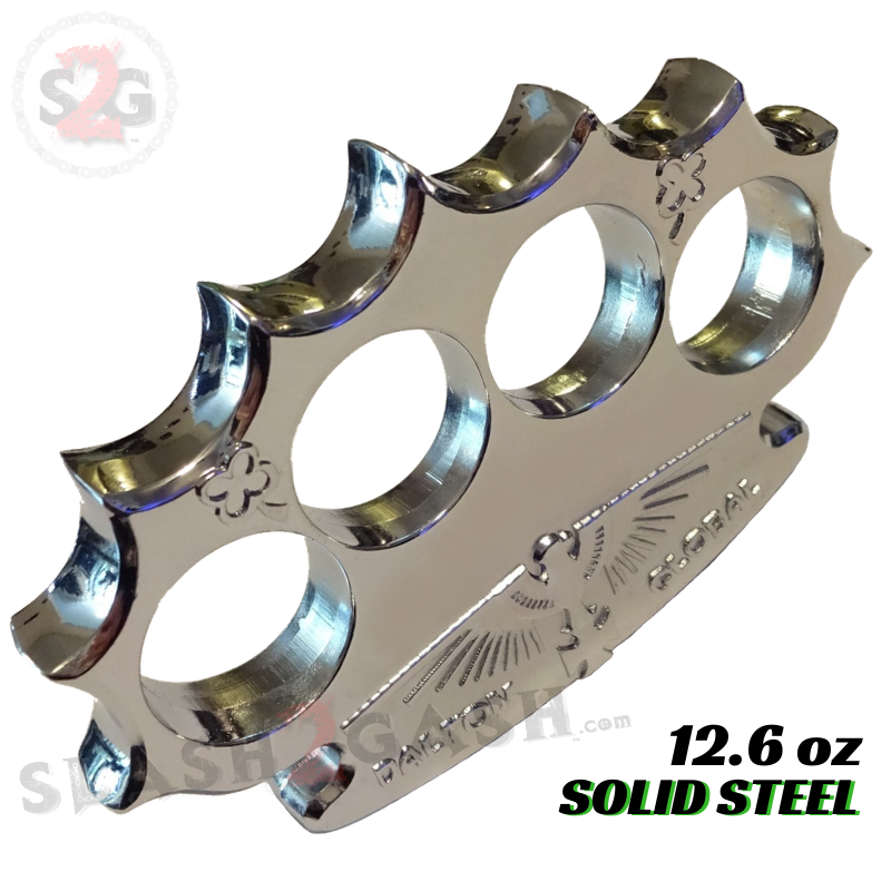 Dalton Global Brass Knuckles Irish Devil Paperweight - Silver Belt Buckle - Tophatter Daily Deals