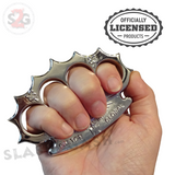 Dalton Global Brass Knuckles Irish Devil Paperweight - Silver Belt Buckle - Tophatter Daily Deals