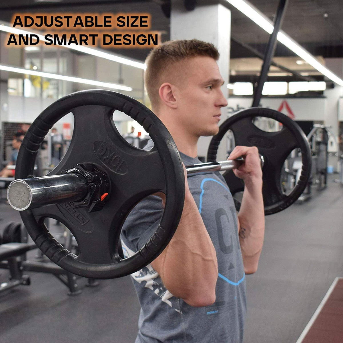 Iron Lab Olympic Barbell Collar Pair - 2 Inch Pro ABS Locking Set of 2 Black Clamps Perfect for Pro Crossfit Strong Lifts Exercise & Fitness - Tophatter Daily Deals