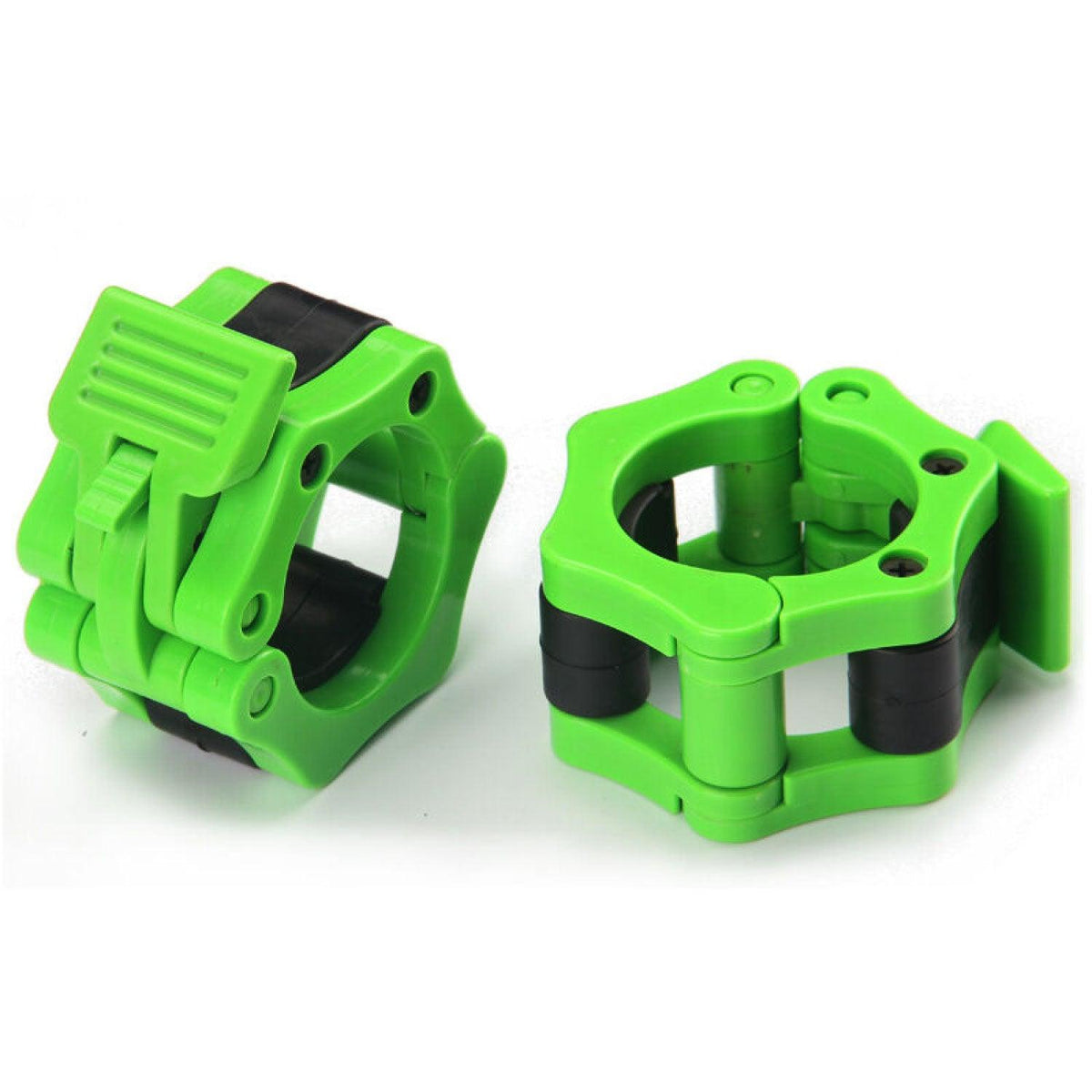 Iron Lab Olympic Barbell Collar Pair - 2 Inch Pro ABS Locking Set of 2 Black Clamps Perfect for Pro Crossfit Strong Lifts Exercise & Fitness - Tophatter Daily Deals