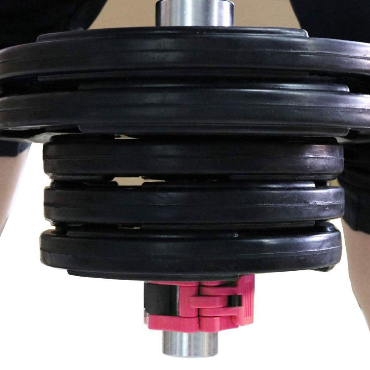 Iron Lab Olympic Barbell Collar Pair - 2 Inch Pro ABS Locking Set of 2 Black Clamps Perfect for Pro Crossfit Strong Lifts Exercise & Fitness - Tophatter Daily Deals